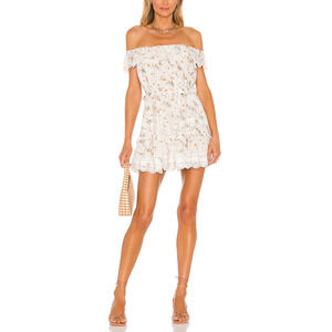 Tularosa 'Berklee' White Linen Mini Dress Size S